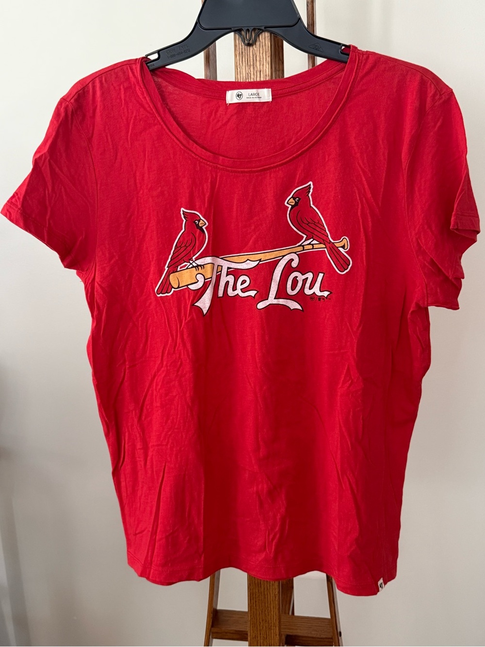 The Lou- St Louis Cardinals Red Women's Short-Sleeve Graphic Tee